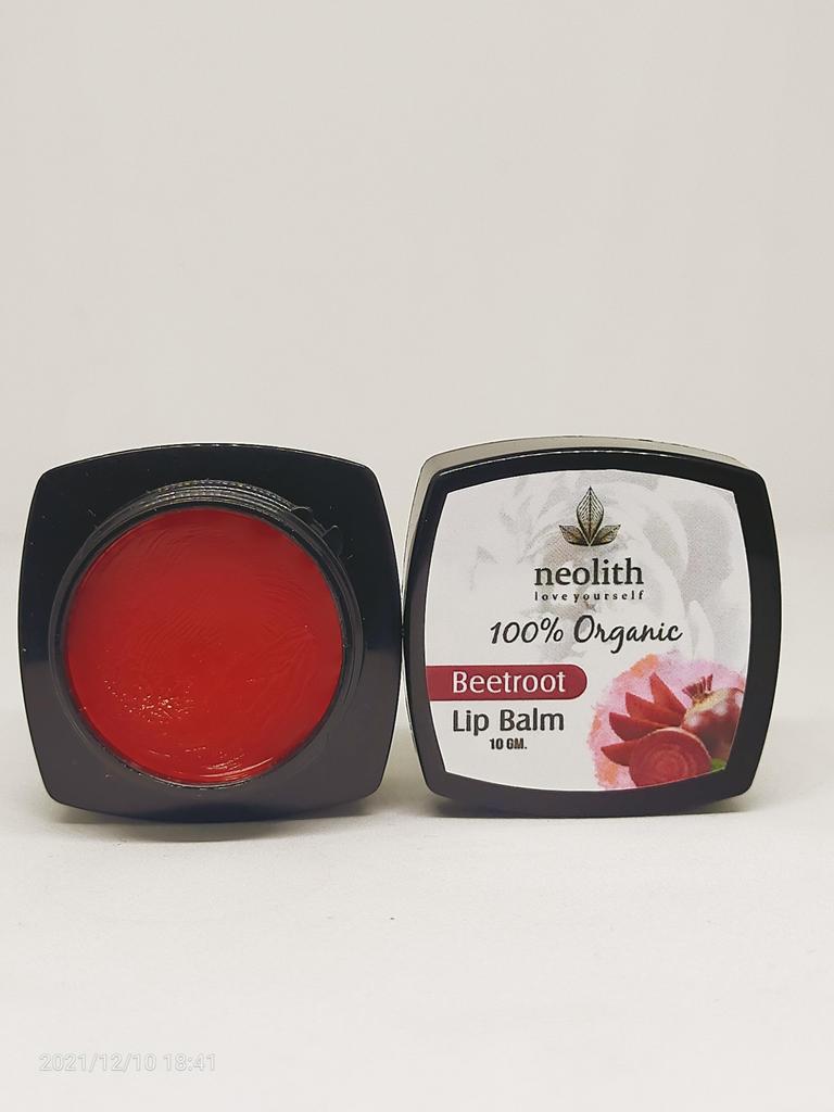 Neolith Baume à lèvres à la racine de betterave || 100 % biologique, sans parabène ni sulfate || Hydratant pour les lèvres, masque pour les lèvres || Soins des lèvres sèches et hachées || 10 GM