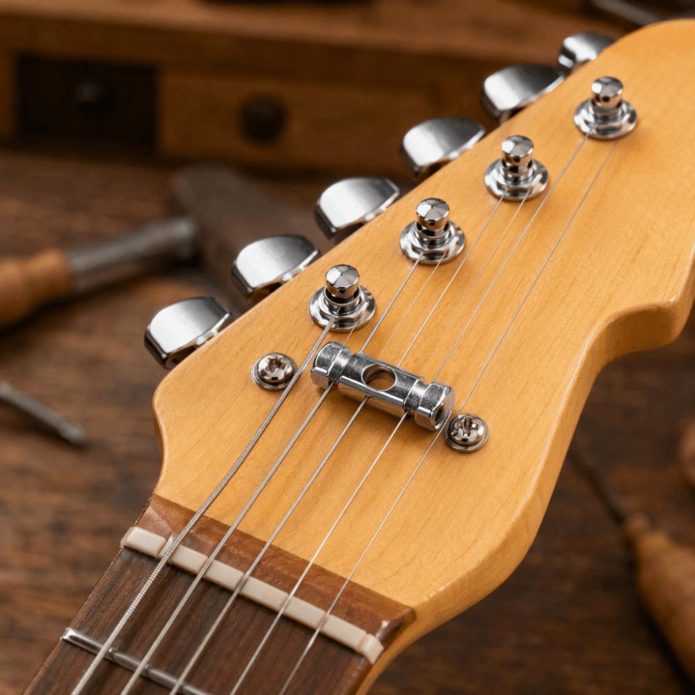 4PCS With Screw Guitar String Retainer Metal Guitar Accessory String Guide  For Electric Guitars