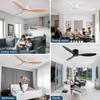 Remote Controlled Ceiling Fan with LED Light for Living Room, Restaurant, or Study