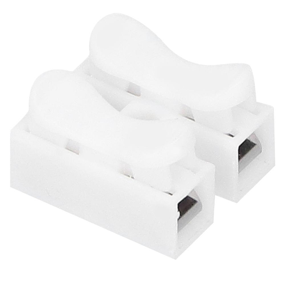 200PCS 2 Port Press Terminal Connectors 10A Quick Connector Cable Clamp For Automotive