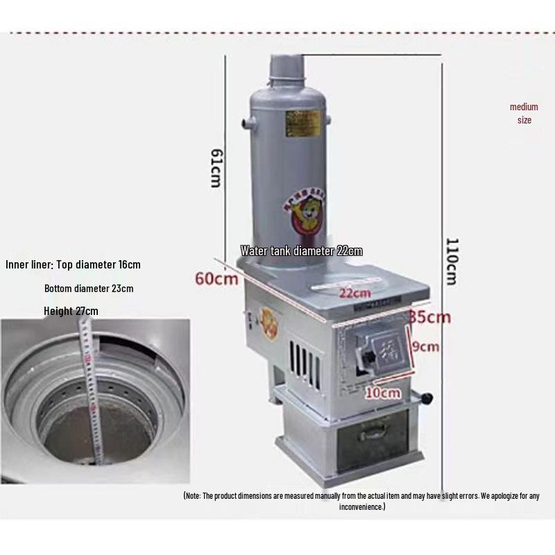 Leide Zhu Multifunctional Rural Heating Stove with Radiator, Burns Charcoal and Coal for Winter Heating.
