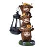 JYL TS/073,Cute Cow Pendant Light Resin Solar Outdoor Light Animal Statue for Garden Path Decor