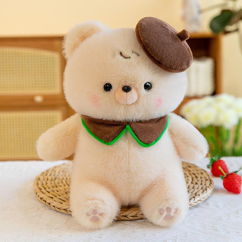 Cute Mela Bear Plush Toy Doll For Kids Birthday Gift Teddy Bear White