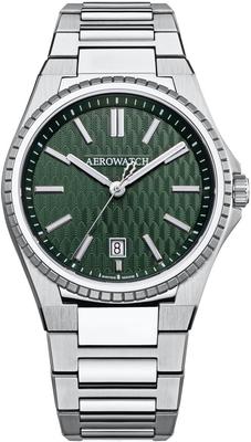 Aerowatch Silver 3 Date Švýcarský Model A42999 AA04M Pánské hodinky, Ručičky, Displej, Vyrobeno,