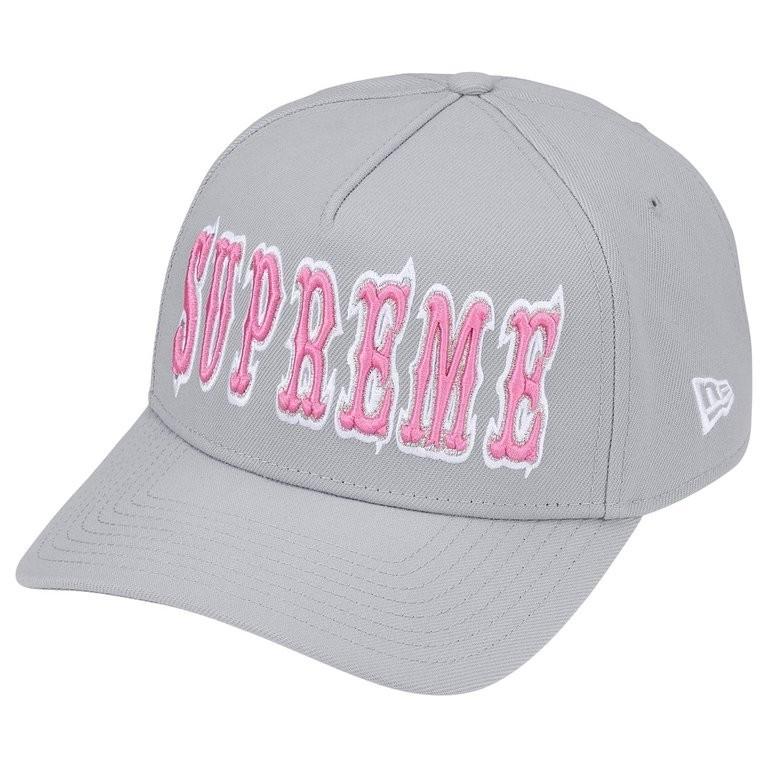 Supreme Gothic Outline Adjustable New Era Grey One-Size