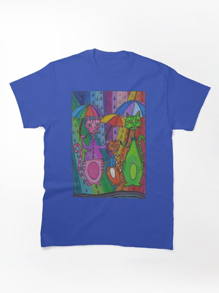 A Gathering of Cats Rainy Day Cats Classic Unisex T-Shirt