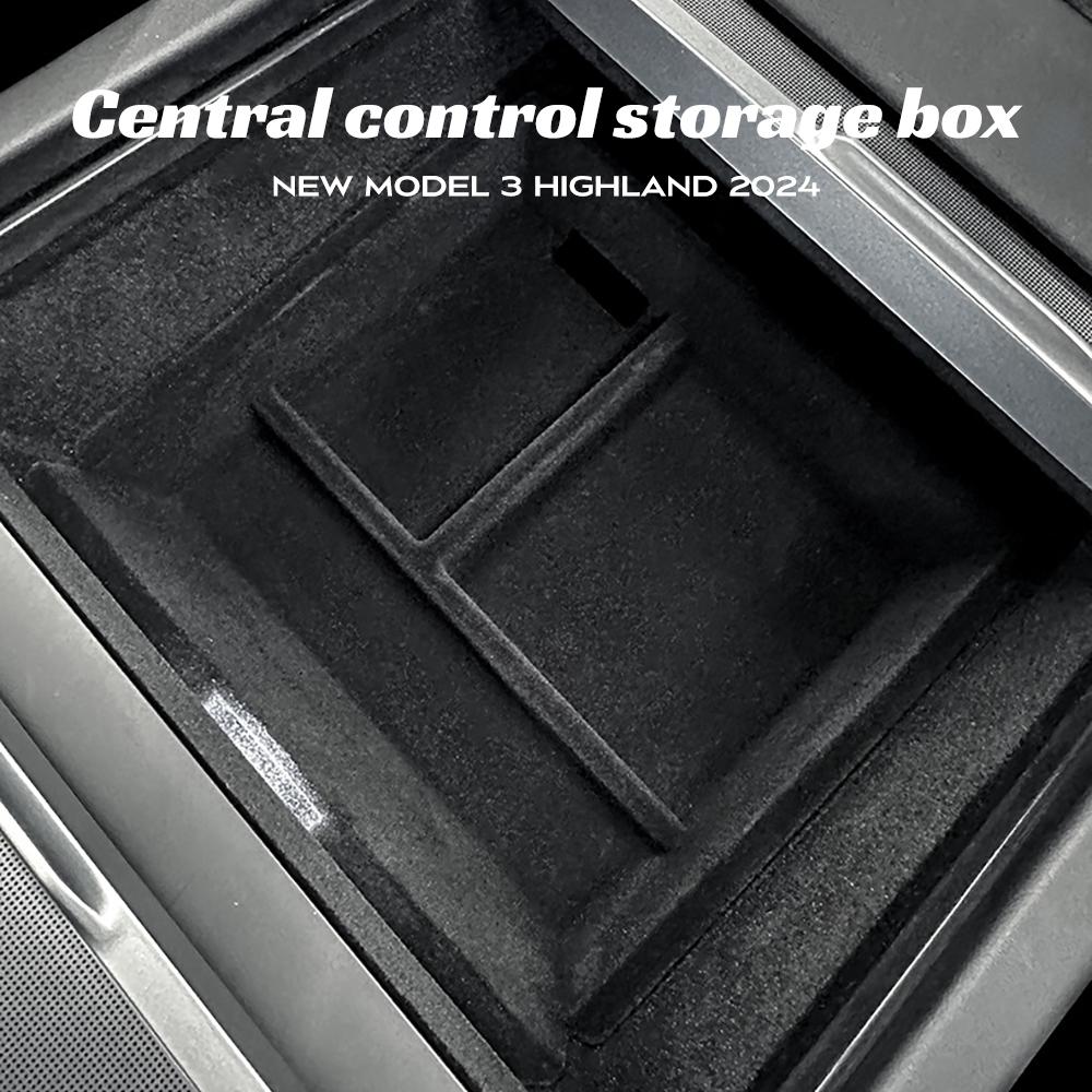 For Tesla Model 3 Highland 2024 Console Armrest Storage Organizer Interior Storage Box Organizer Interior Replacement Accessorie