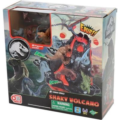 Board Game - EPOCH GAMES - Jurassic World Shaky Volcano - Erupting Volcano, Dinosaurs To Save!