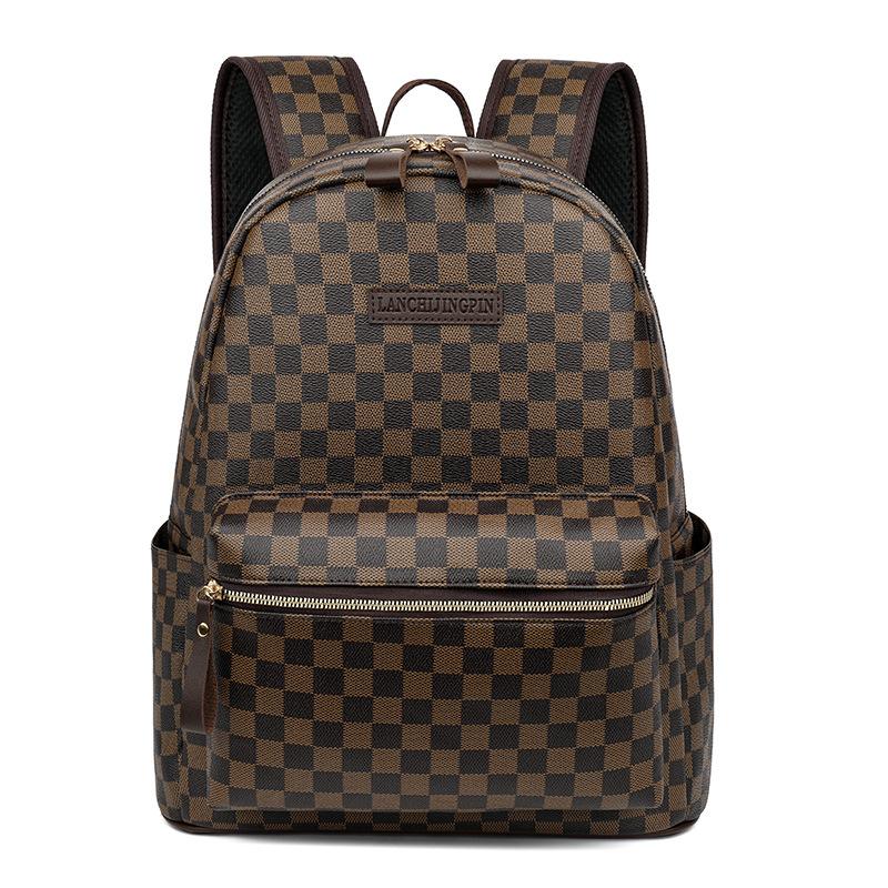 Women's backpack versatile presbyopia backpack PU backpack large capacity school bag couple backpack