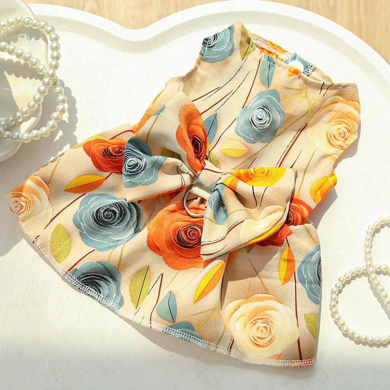 Spring/Summer Dog Skirt Cat Pet Clothing Teddy Dou Bi Bear Cat Supplies Dog Clothing Clothing