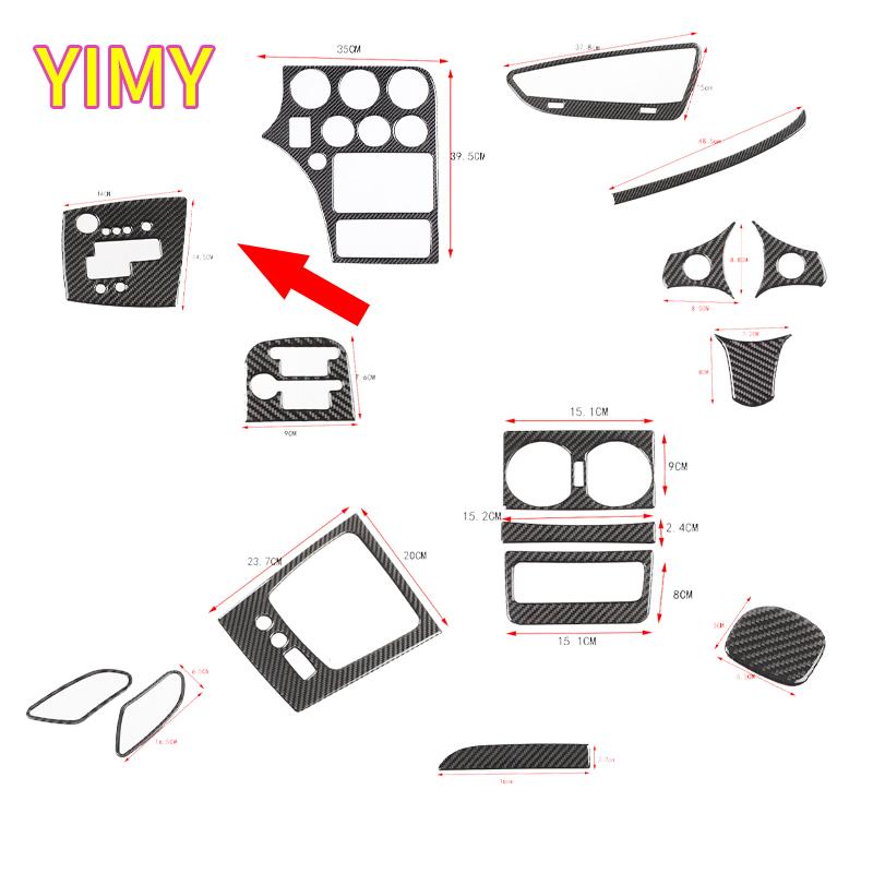 Carbon Fiber Set Gear Shift Door Trim Car Interior Accessories Decorative Stickers for Alfa Romeo 159 Brera/Spider 2004-2011 LHD