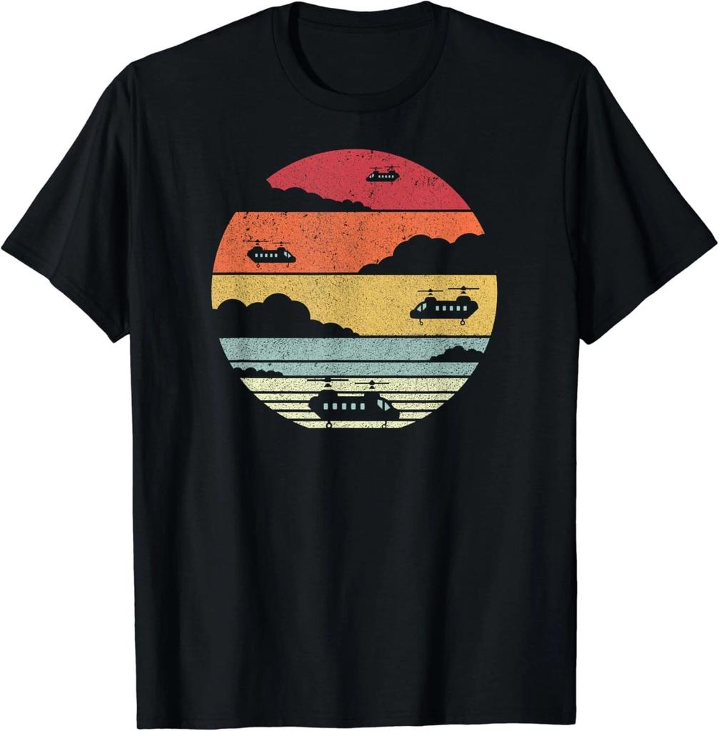 Chinook Helicopters Shirt_ Retro Style Pilot Gifts Unisex T-Shirt