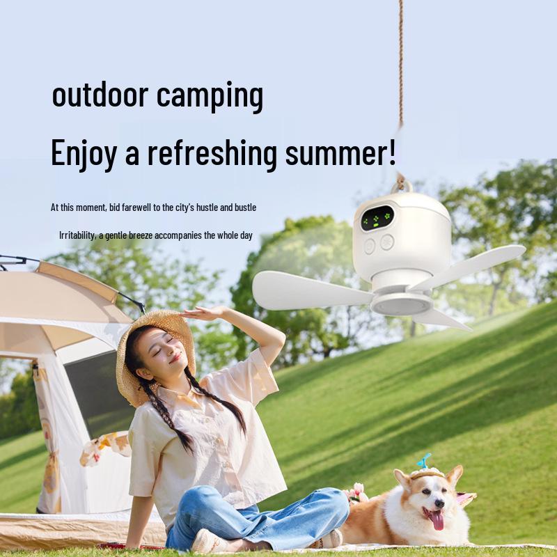 Portable USB Rechargeable Wireless Fan with Remote Control for Camping, Dorms, and Outdoor Use