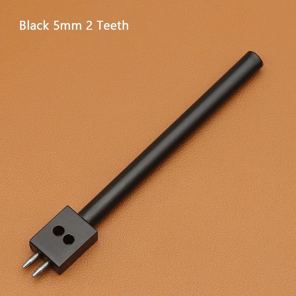 1Pcs New 2/4/6Teeth Leather Punching Tool Manual 4/5/6/8mm Hole Punch Tool Hole Spacing Drilling Steel Round Punch Die Set
