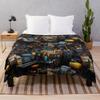 Musical Synthesizer Storage Room Throw Blanket
