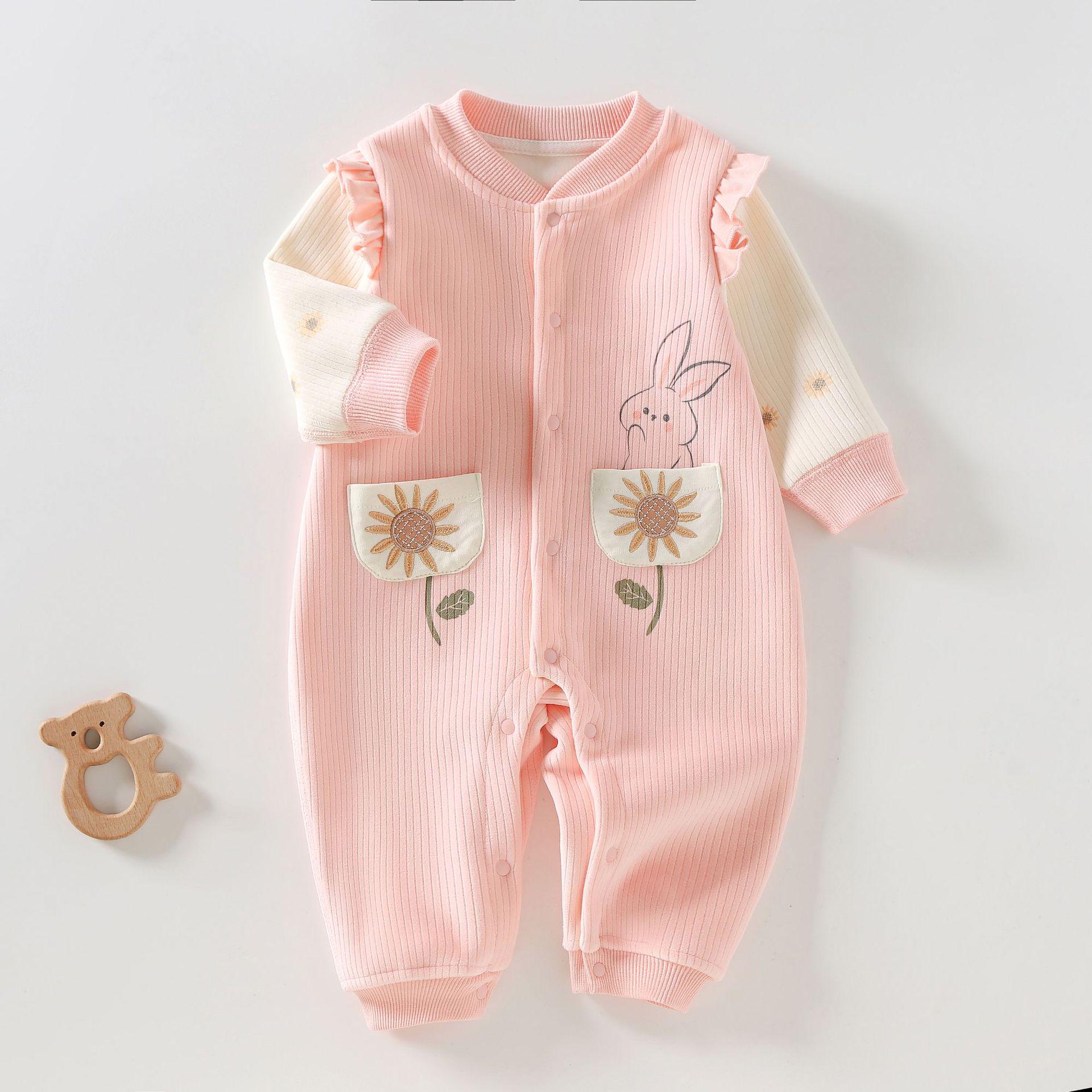 

Cozy Fleece Baby Jumpsuit: Warm Infant & Toddler Pajamas for Autumn & Winter 73 cm