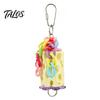 Cage Bird Toy Beak Grinding Stone, Parrot Chew with Colorful Chain, Hanging Chewing Accessories for Budgies Cockatiels Lovebirds Conures Anxiety