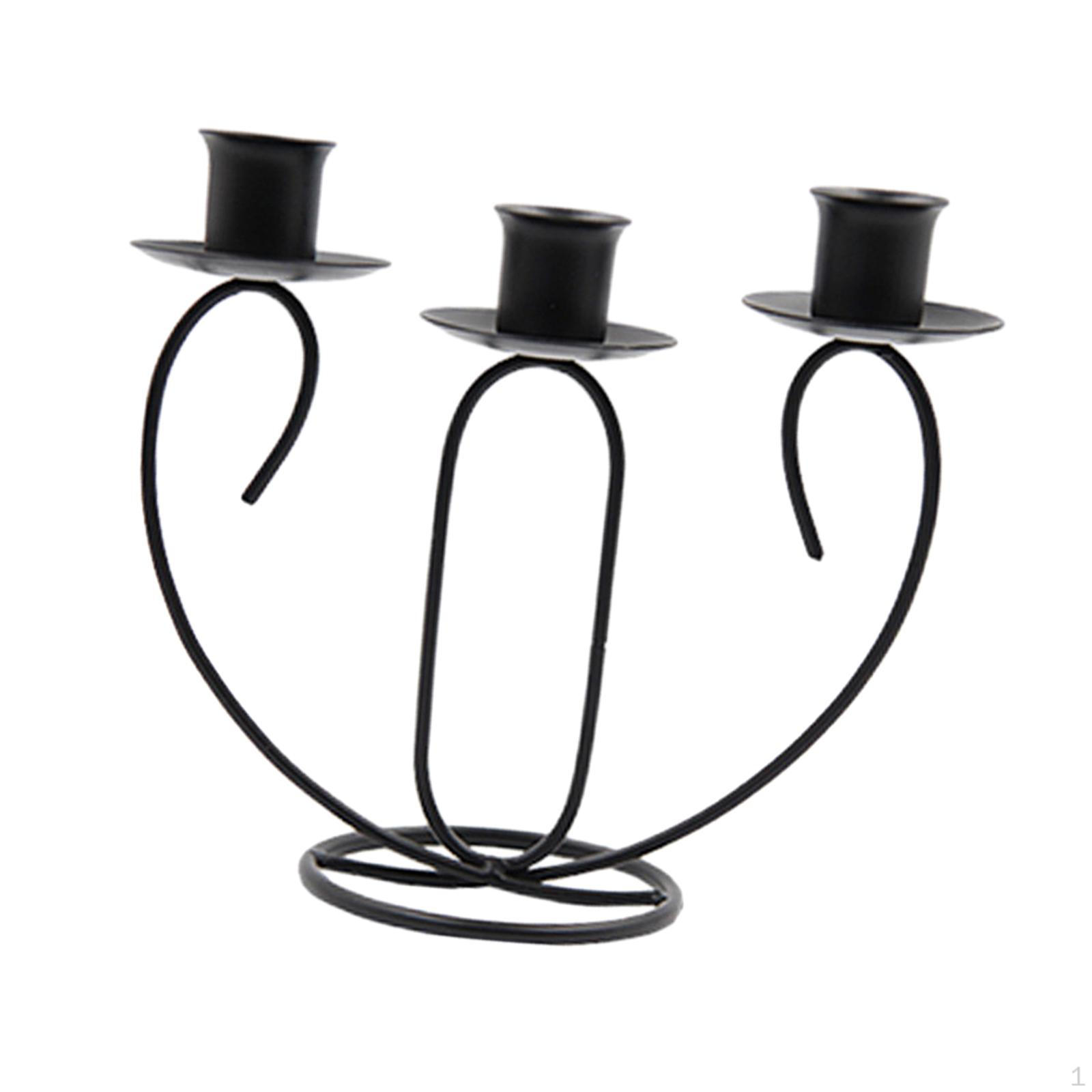 

Candle Holder Metal Candlestick Candelabra Iron Candleholder Candles Stand for Living Room Style D 18.5cmx16cm