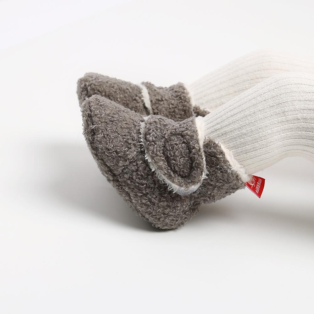 MYGGPP Herbst und Winter Plüsch-Babyschuhe mit weichem Boden, Kleinkindschuhe, Baumwollschuhe, Babyschuhe mit weichem Boden, 0–1 Jahre alte Schuhe mit weichem Boden