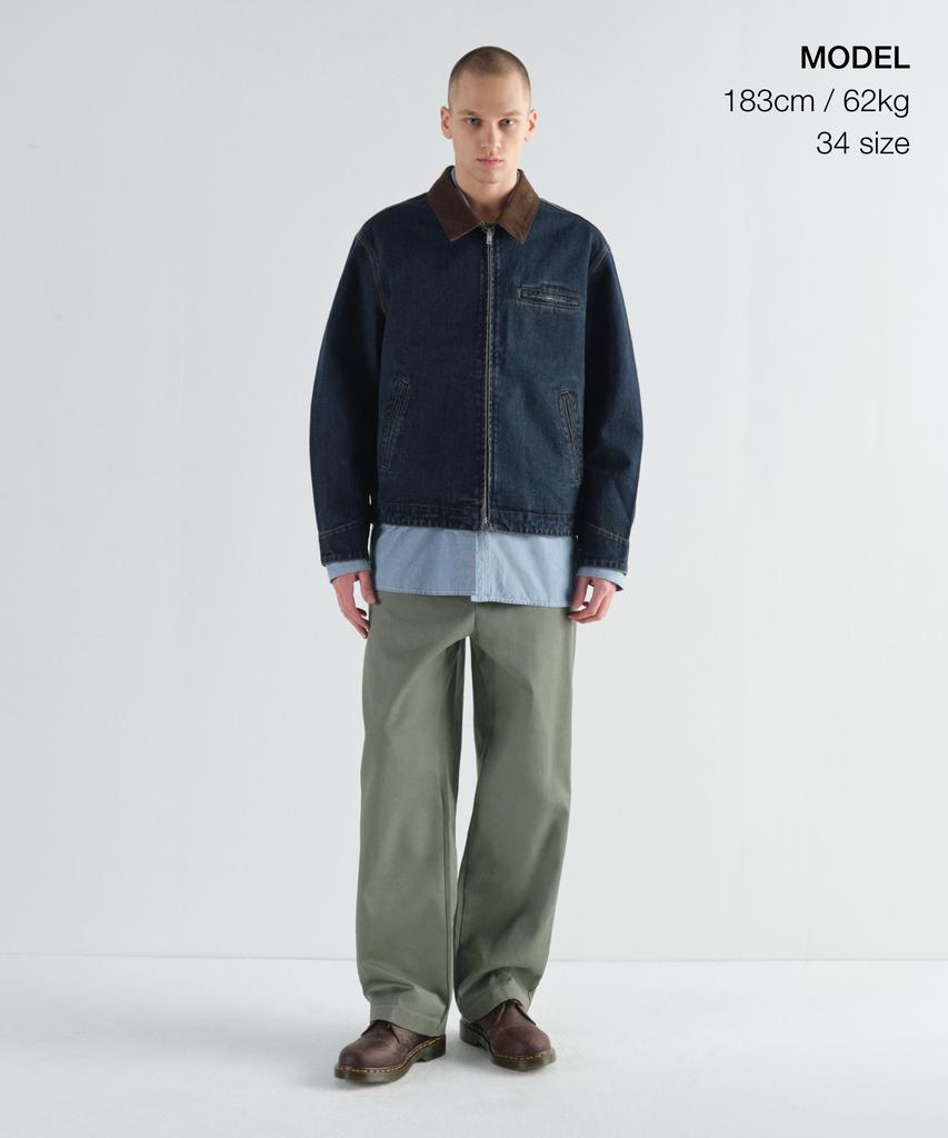 MUSINSA STANDARD Heavyweight Cp Wide Chino Pants [Smoke Green]