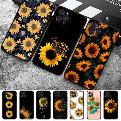 Clear Sunflower Phone Case Silicone Soft For Iphone 14 13 12 11 Pro Mini XS MAX 8 7 6 Plus X 2020 XR Shell