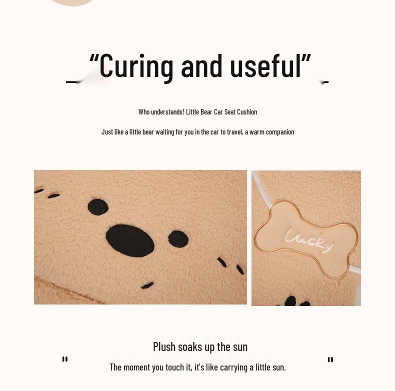 Kreskówkowy Pluszowy Zimowy Poduszka na Fotel Samochodowy dla GAC GS3, GS4, GS4PLUS