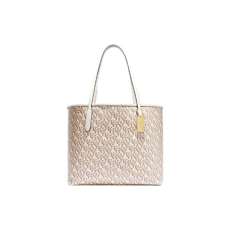 

Coach City Tote Series 33 Classic Monogram Snap Closure Pvc Tote Bag Women tote Chalk-White CF342-IMCHK Basic Set (Bag+Dust Bag)