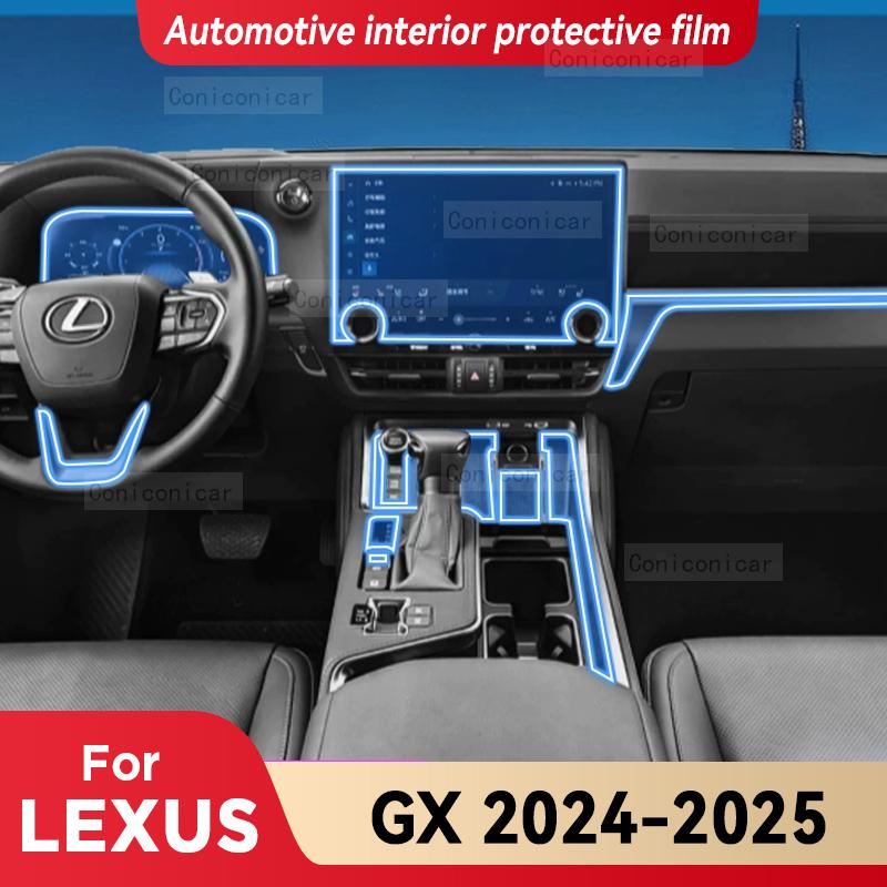 For LEXUS GX 2024 2025 Car Interior Center Console Screen Protective Film Anti-scratch Repair Cover film Sticker Accessories