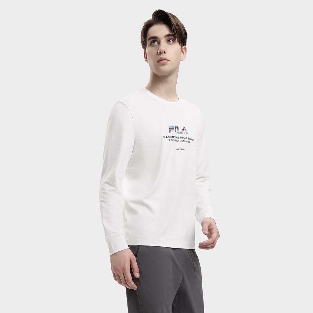 New FILA T-Shirt Unisex Cloud White F11M338204F-WT