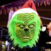 Thief Green Furry  Latex Mask Funny Props Horror Atmosphere Masquerade Mask