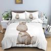 Children Cute Cartoon Bunny Printing Duvet Cover for Kids Girls Boys Rabbit Takes Balloon White Duvet Cover Bedroom Decorations