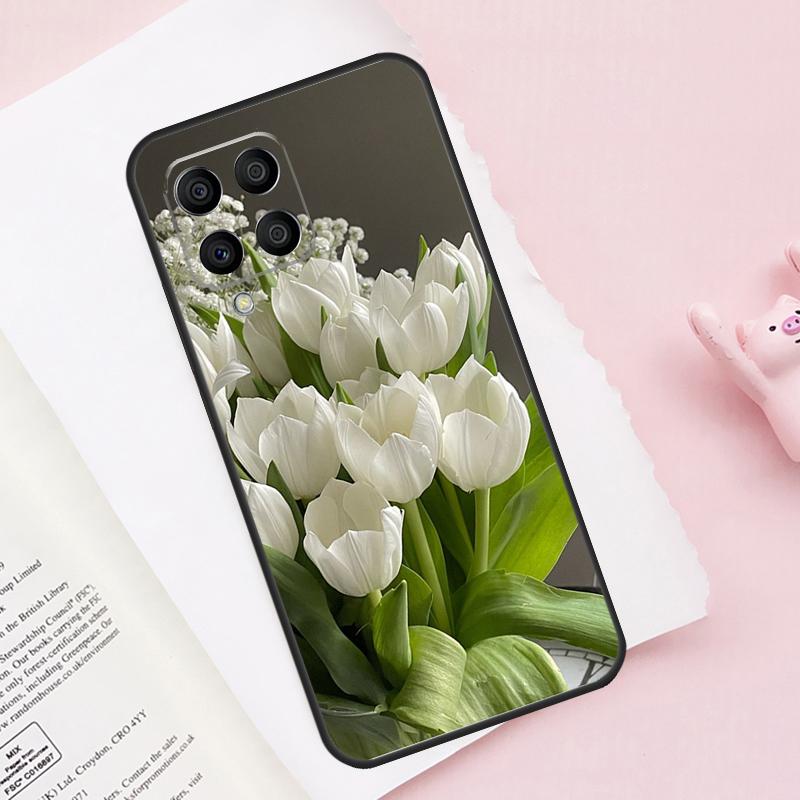 Spring Tulips Flower Case For Samsung Galaxy M13 M53 M16 M36 M56 M06 M52 M32 M12 M54 M34 M14 M35 M55 M15 M11 M31