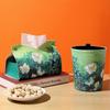 LIEI Oil Painting Style Car Trash Can & Tissue Box