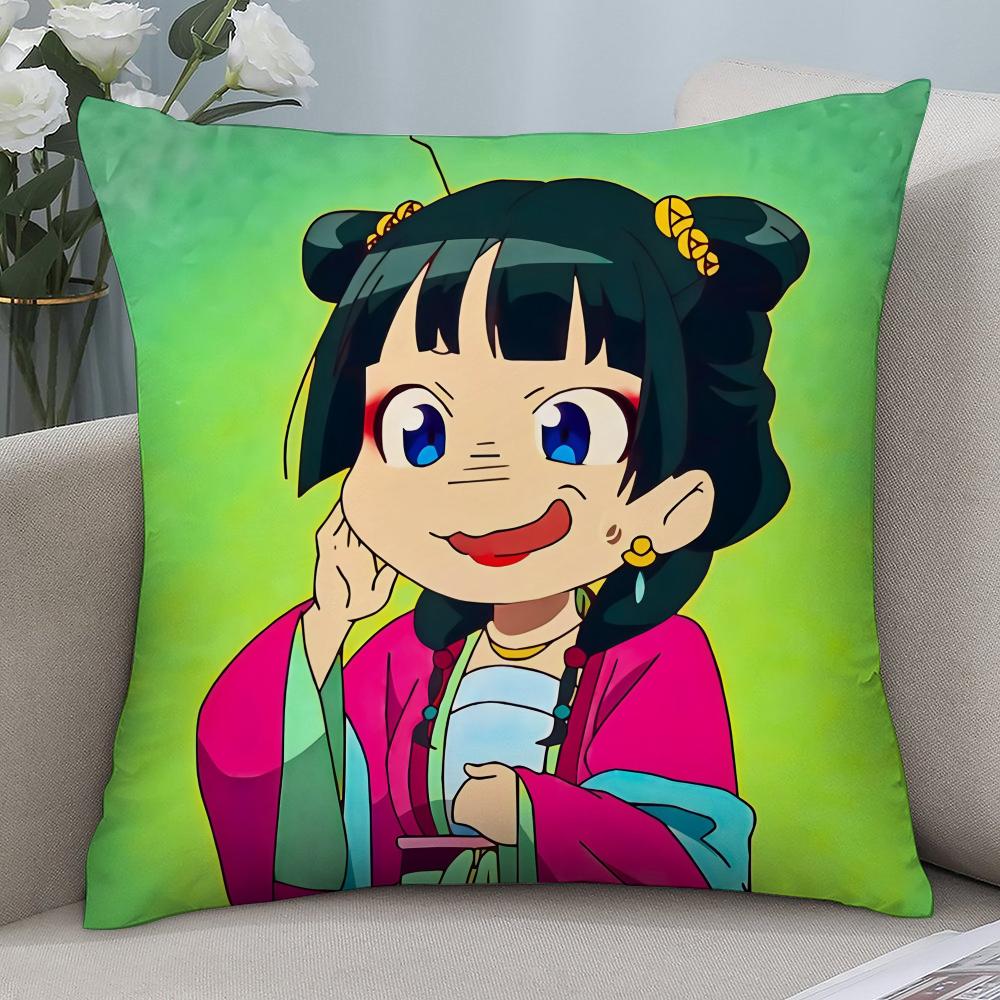 A-Apothecary Diaries maomao Pillow Case 3D Print Polyester Fiber 40*40 cm Home Sofa Throw Pillow Cover Decoration Festival Gift