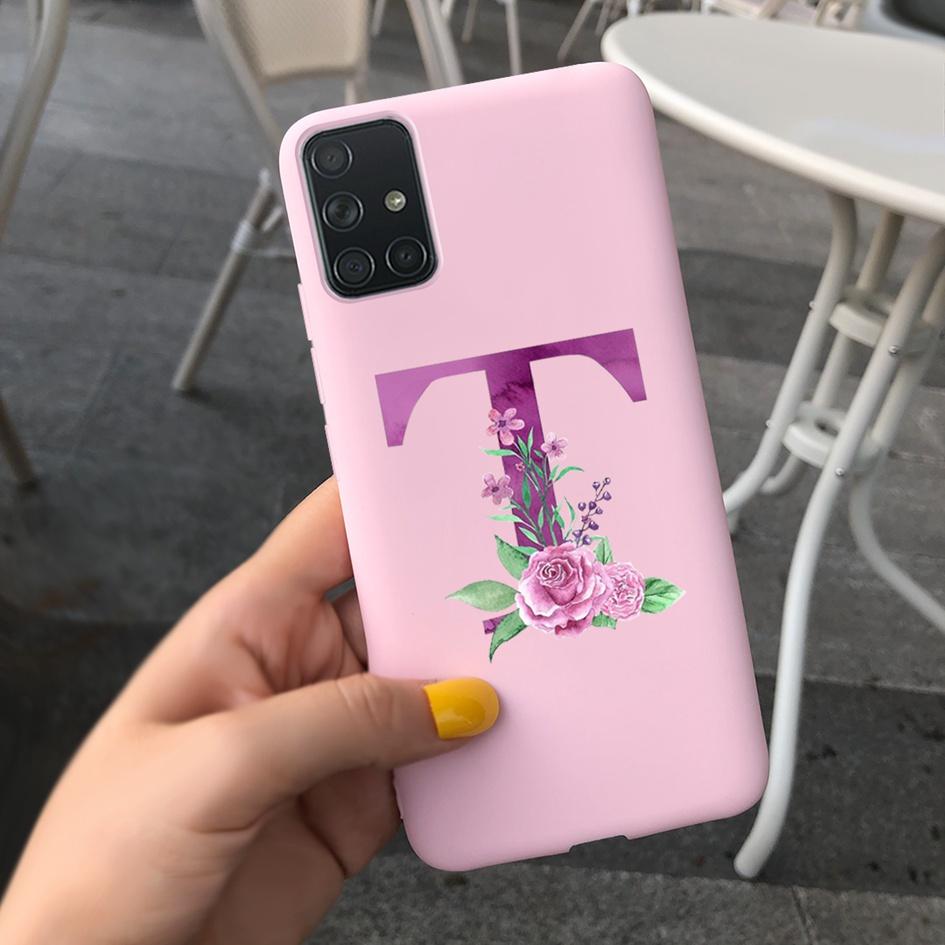 A51 Cute Letters Phone Case For Samsung Galaxy A51 Cover SM-A515F Slim Frosted Shield Matte Fundas For Samsung A51 A 51 5G Cases