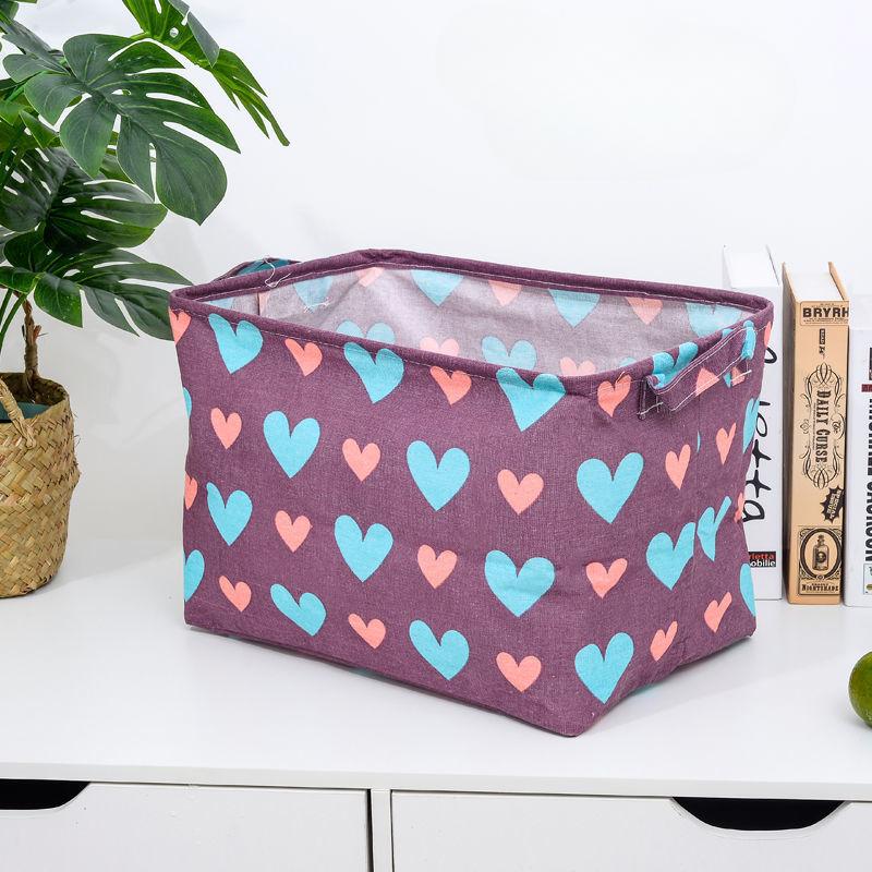 24L Cube Folding Fabric Storage Basket Closet Organizador Clothes Storage Boxes Home Office Shelf Organizers for Kids Toys