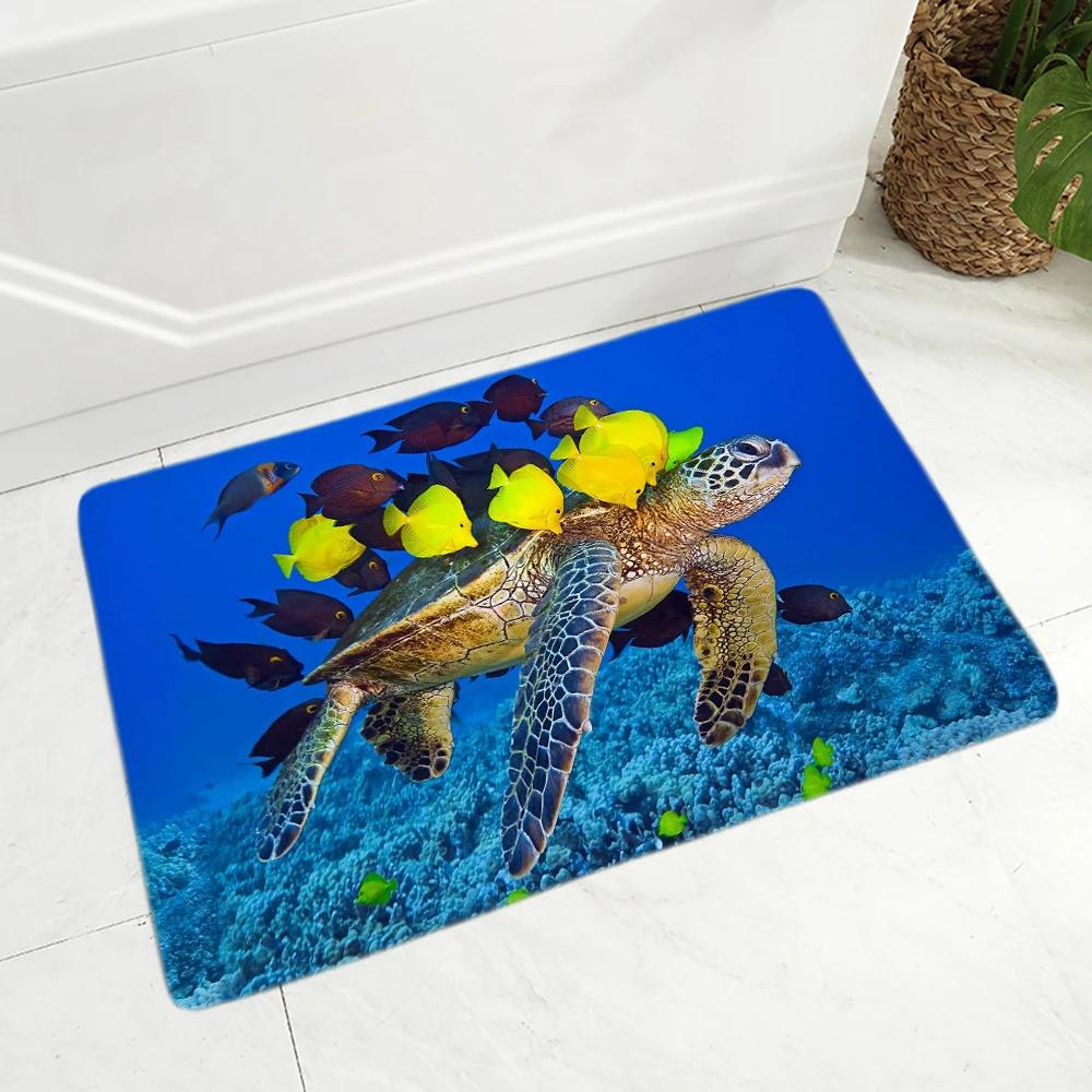 

Area Rugs Floor Carpet Mat Sea Turtle Ocean Pattern Non Slip Print Floor Mat for Living Room Bedroom Kitchen Home Decor 40x60cm
