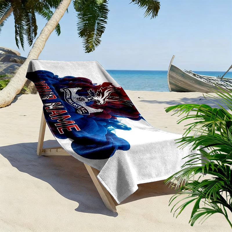 Crystal Palace F.C Print Beach Towel, Large Soft Quick Dry Towel for Beach Camping Swimming