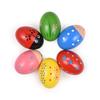 6 Pack Wooden Shake Egg Easter Egg Percussion Instrument Interesting Music Shake Eggs for Party Easter Gift Musical Egg