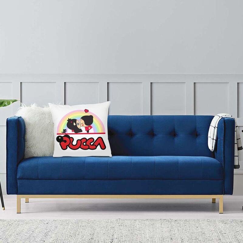 Moderní Funny Love Pucca a Garu povlak na polštář na pohovku Polyesterová TV Animace Pouzdro na polštář Anime povlak na polštář do obývacího pokoje