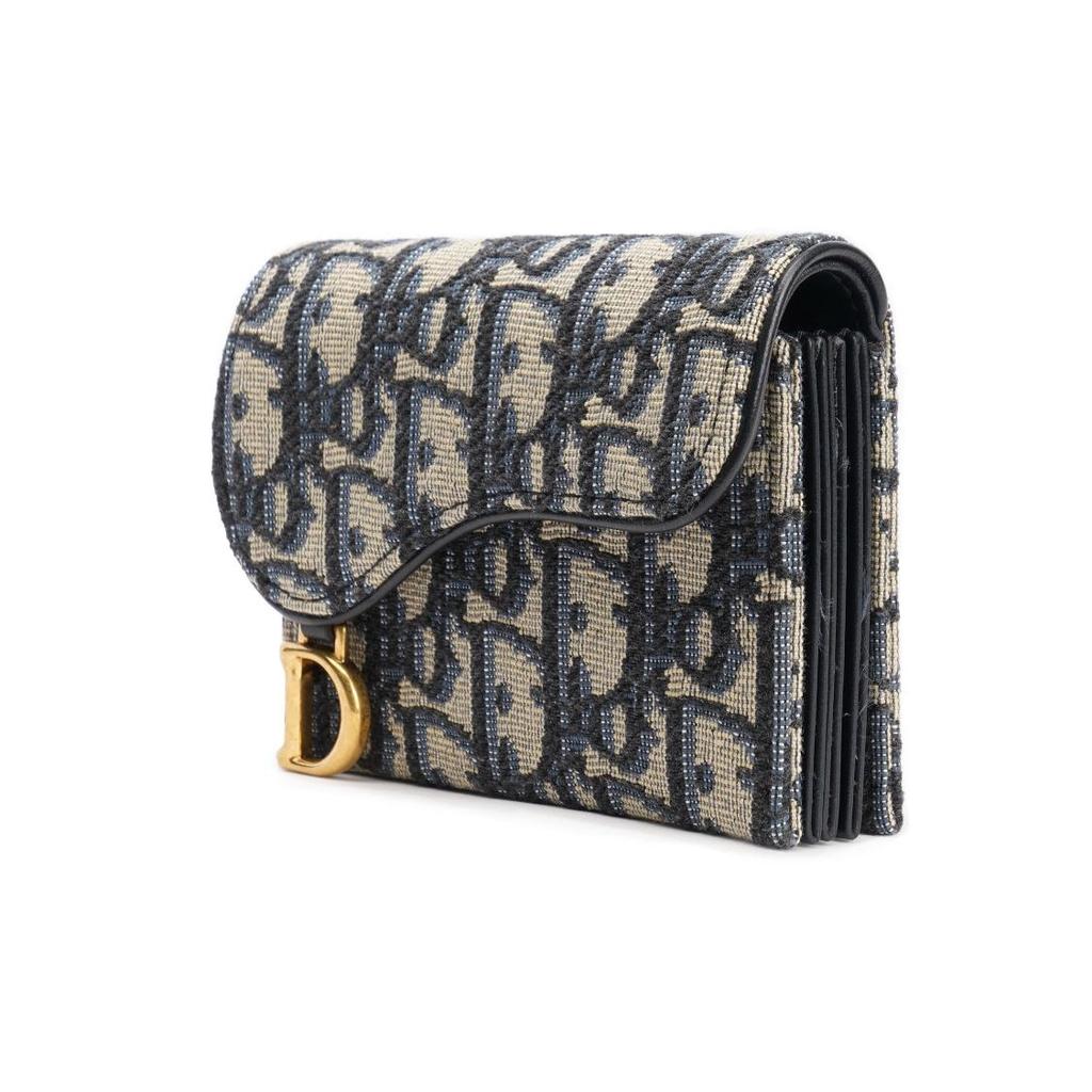 Dior Saddle Yasemin Eğimli Klasik Nakışlı Monogram Kanvas Tote Çanta Saddle Çanta Bozuk Para Cüzdanı Kartlık Kadın Denim Mavisi