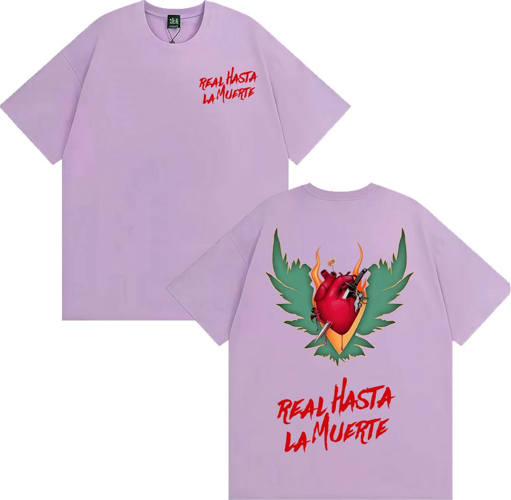 Anuel AA Rhlm 2 Real Hasta La Muerte Graphic T Shirt Unisex Women Harajuku High Street Style Tshirts Oversized 100 Cotton Tshirt