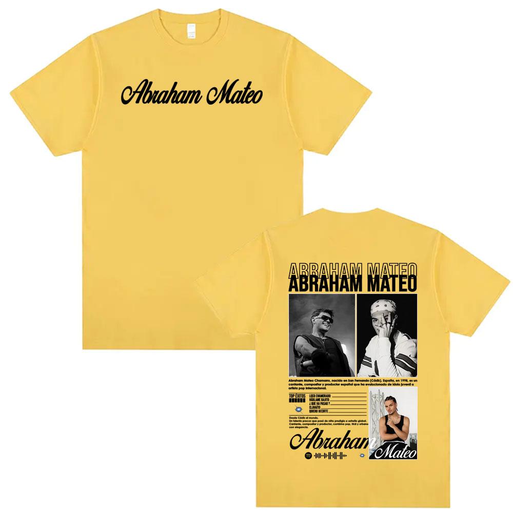 Rapper Abraham Mateo Album Tour Merch Tshirt Men Women Retro High Street Short Sleeve Summer Shirt Fashion 100 Cotton T Shirt