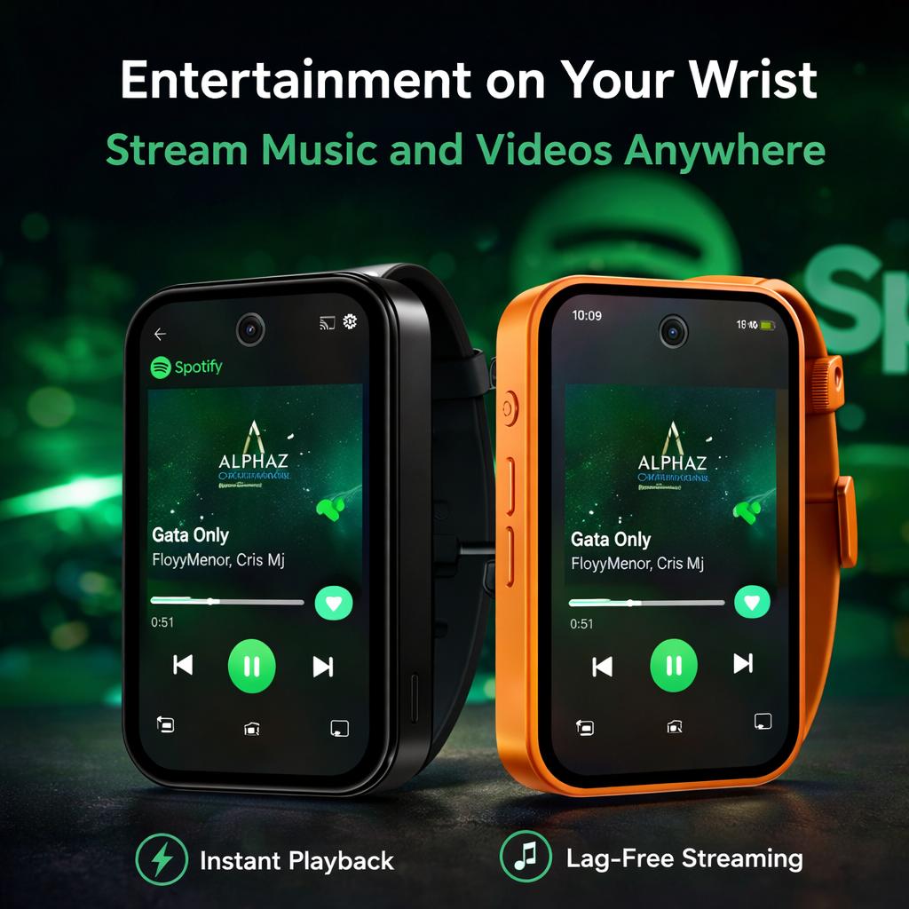 4G Smart Watch Phone UBABAI Android 12 4G Dual SIM 8GB+256GB WIFI GPS