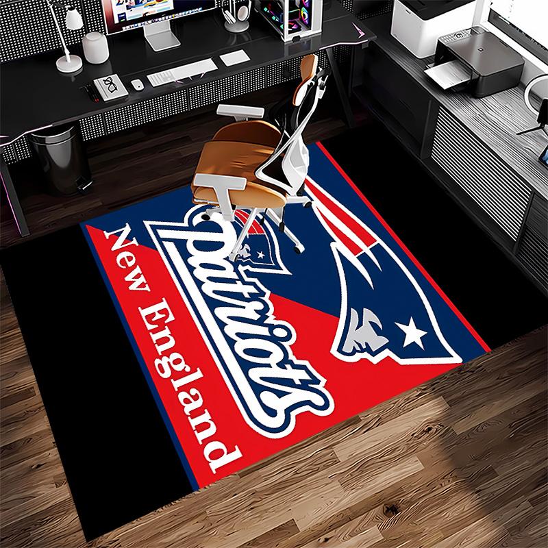 Patriot Logo Print Area Rug - Soft, Washable Non-Slip Indoor Mat for Office Chairs, Living Room, Home Office Decorative Rug