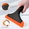 1pc Black Silicone Car Windshield Wiper Orange Frame Handheld Anti-Scratch for Car Window and Glass Fashion Design Flexible Glas