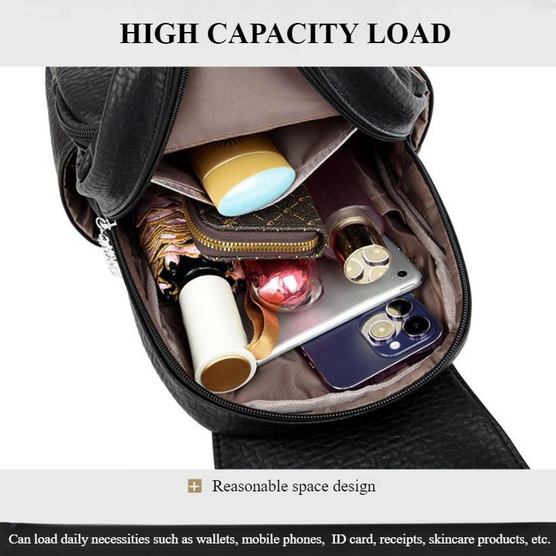 Fashion Personality Elephant Hot Stamping Women's Backpack Ethnic Style Versatile Anti-theft Handbag Trendy Rivet Outdoor Travel Shopping Shoulder Bag