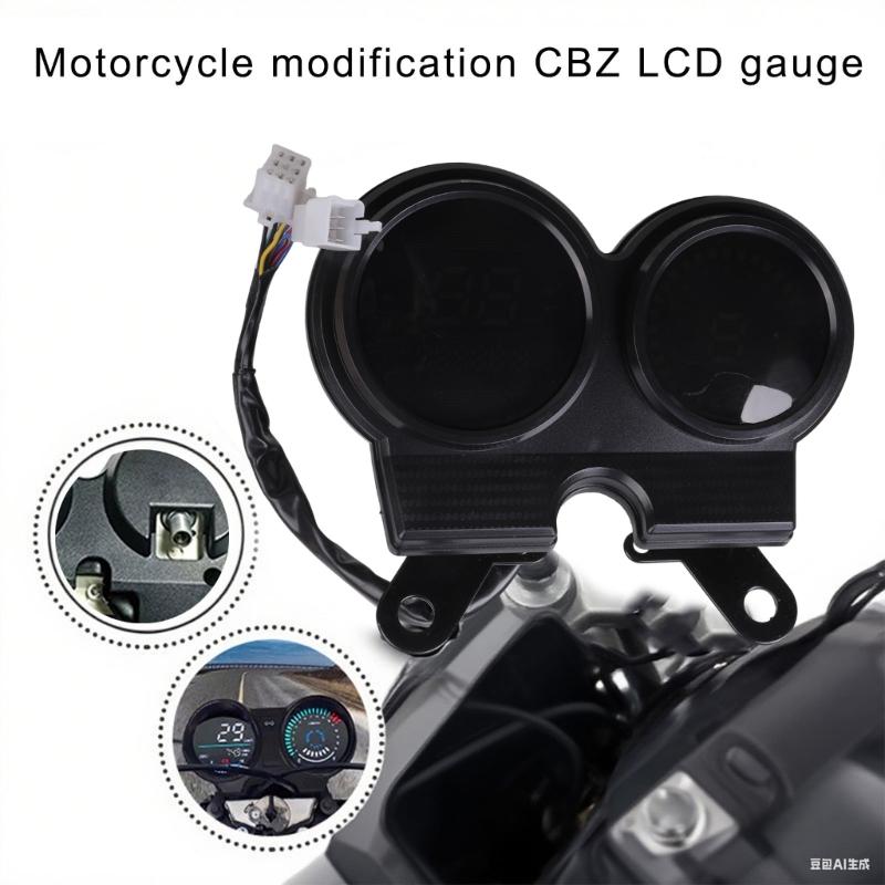 Function Motorcycle Speedometer Tachometer Kit Precise Mileage Tracking Weatherproof Design Multiple Bike Models