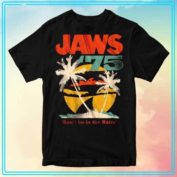 Jaws 75′ Don’t Go In The Water Retro T-Shirt For Fans Gift Full Size S-4XL S