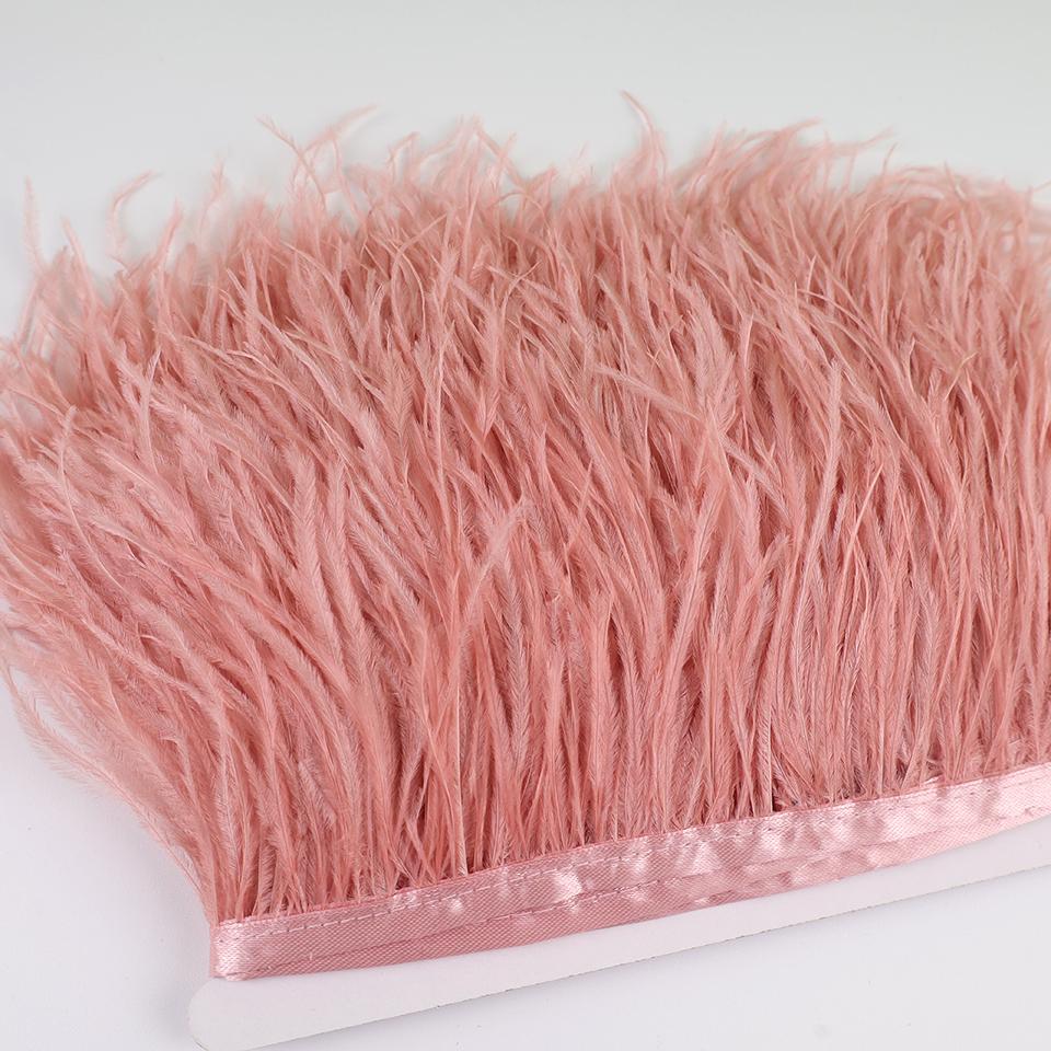 13-18CM 6M Ostrich Feather trim Cloth Belt for sewing DIY feather ribbon fringe Wedding dress clothes decoration